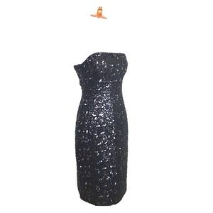 Banana Republic Muted Sequins Strapless Sheath